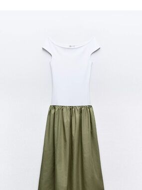 Zara Combination Poplin Dress